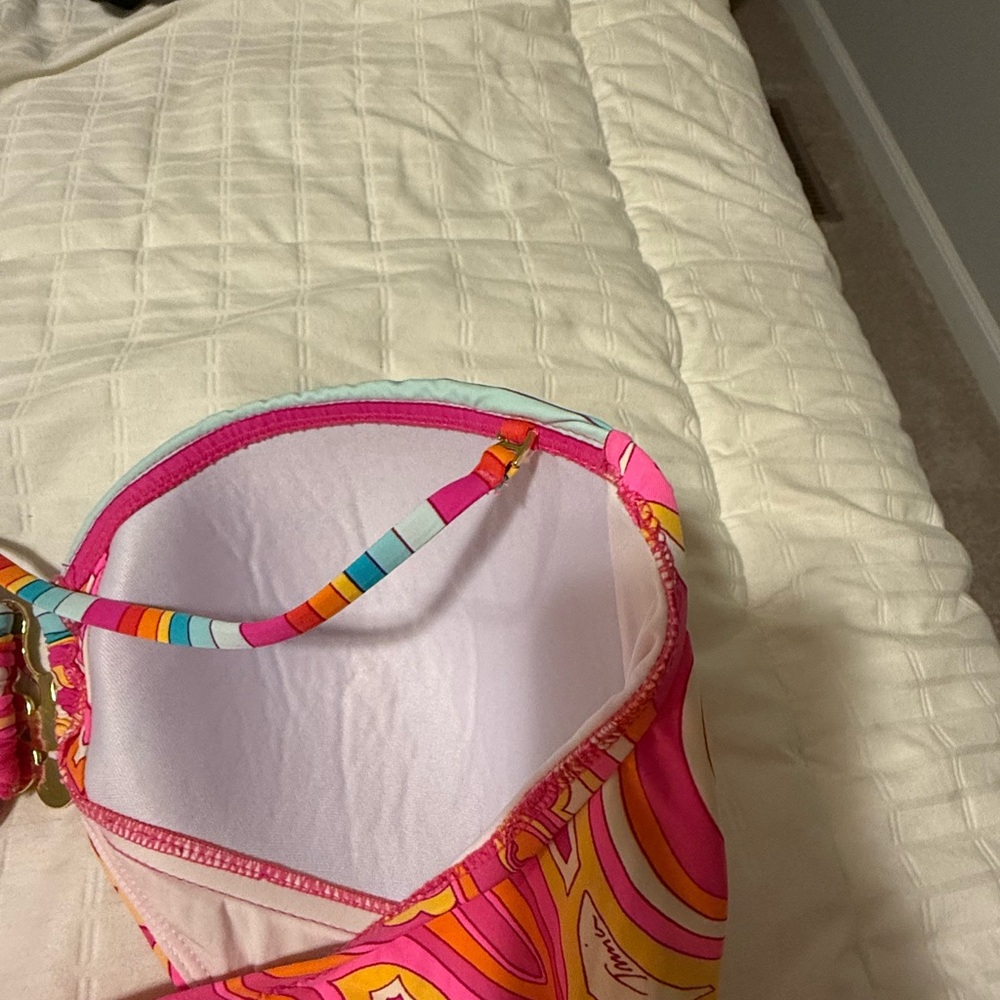 Trina Turk Pink and Orange Swimsuit - Picture 4 of 5